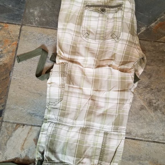 Retro 90's Women's Plaid Capri's - Picture 3 of 4